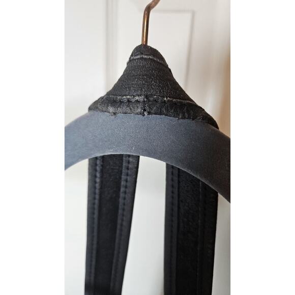 Vintage Coach Berkeley 9988 Blk Leather Saddle Bag Brass Hardware Crossbody 90s - Picture 9 of 16